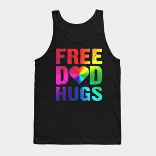 Free Dad Hugs LGBT Rainbow Pride Parades Gifts Tank Top